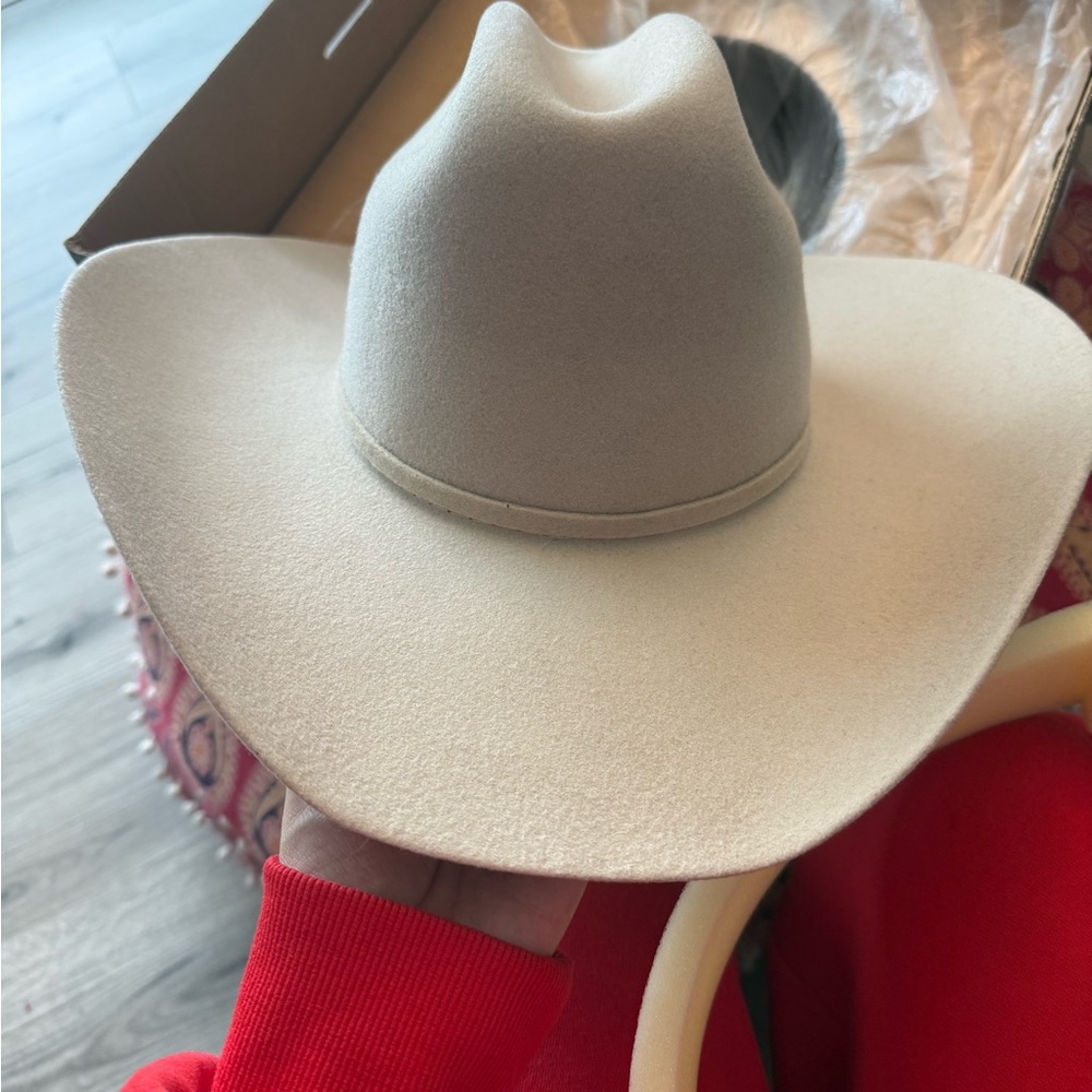 MHT Westerns Rodeo King Felt Cowboy Hat Silverbelly Ivory 3X Beaver sz 7- 7 1/4 - Picture 3 of 10